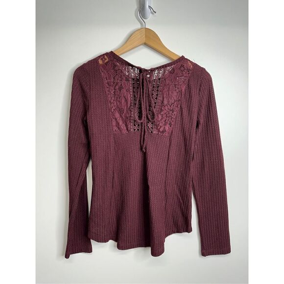 Hem & Thread Sweater Womens Lace Detailed Long Sleeve Size Small NWT - Picture 3 of 7